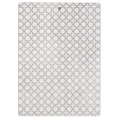 Beige islamische geometrische Muster Klemmbrett (Rückseite)