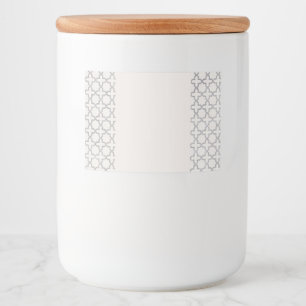 Beige islamische geometrische Muster Lebensmitteletikett