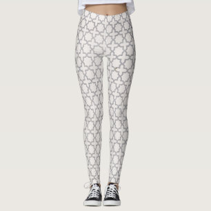 Beige islamische geometrische Muster Leggings