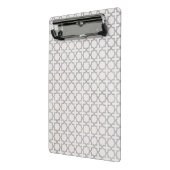 Beige islamische geometrische Muster Mini Klemmbrett (Gewinkelt2)