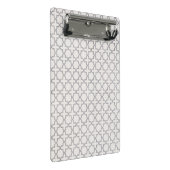 Beige islamische geometrische Muster Mini Klemmbrett (Schrägansicht)