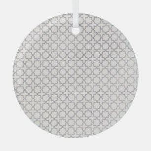 Beige islamische geometrische Muster Ornament Aus Glas