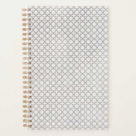 Beige islamische geometrische Muster Planer (Vorderseite)