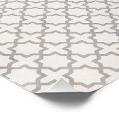 Beige islamische geometrische Muster Poster (Ecke)