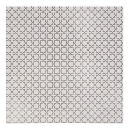 Beige islamische geometrische Muster Poster (Vorderseite)