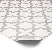 Beige islamische geometrische Muster Poster (Ecke)