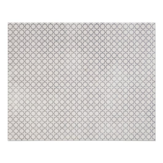 Beige islamische geometrische Muster Poster (Vorderseite)