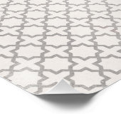 Beige islamische geometrische Muster Poster (Ecke)