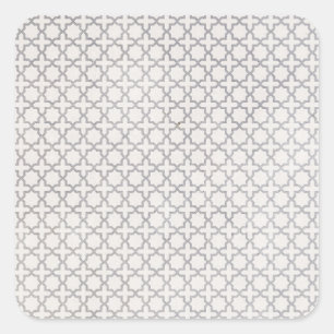 Beige islamische geometrische Muster Quadratischer Aufkleber