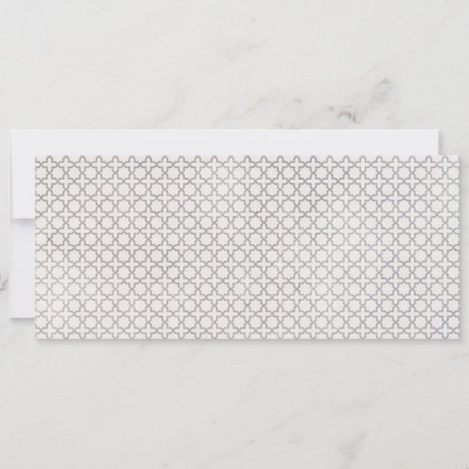 Beige islamische geometrische Muster Save The Date (Vorderseite)