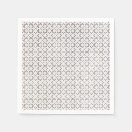 Beige islamische geometrische Muster Serviette (Vorderseite)