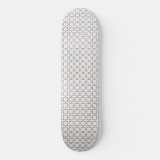 Beige islamische geometrische Muster Skateboard (Vorderseite)