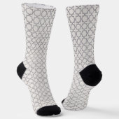 Beige islamische geometrische Muster Socken (Gewinkelt)