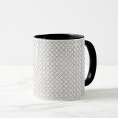 Beige islamische geometrische Muster Tasse (VorderseiteRechts)