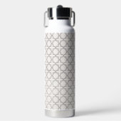 Beige islamische geometrische Muster Trinkflasche (Vorderseite)