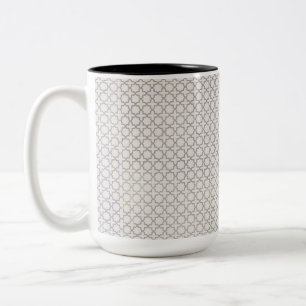 Beige islamische geometrische Muster Zweifarbige Tasse