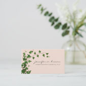 Beige Ivy Pflanze Grünes Leaf Visitenkarte (Stehend Vorderseite)