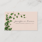 Beige Ivy Pflanze Grünes Leaf Visitenkarte (Vorderseite)