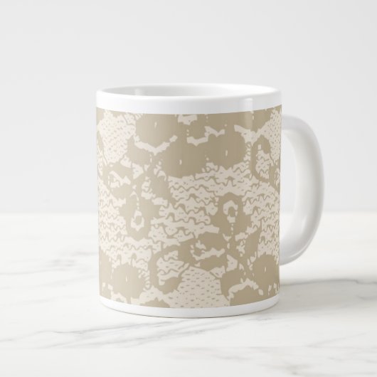 Beige Jumbo-Tasse (Vorderseite Rechts)
