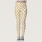 Beige Kamel Leggings (Vorderseite)