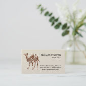 Beige Kamel Visitenkarte (Stehend Vorderseite)