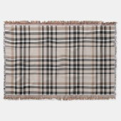 Beige Kariert Decke (Vorderseite)