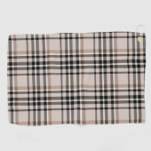Beige Kariert Golfhandtuch (Horizontal)
