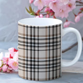 Beige Kariert Kaffeetasse