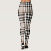 Beige Kariert Leggings (Rückseite)