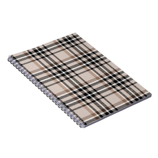 Beige Kariert Notizblock (Rechte Seite)