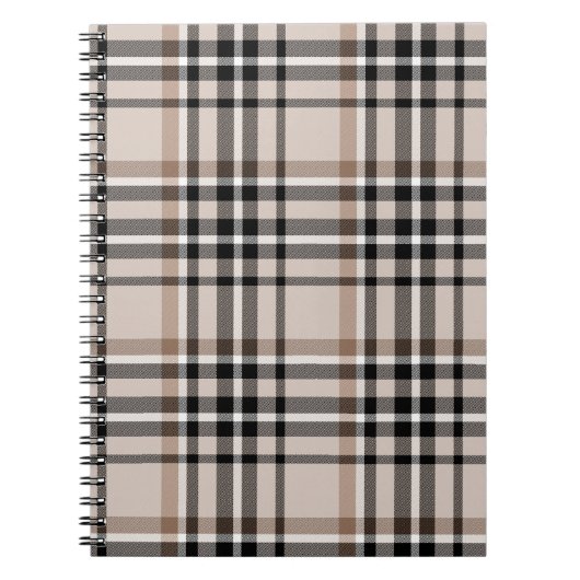 Beige Kariert Notizblock (Vorderseite)