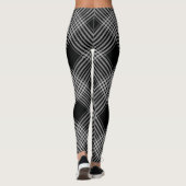 Beige karierte Tartan-Karo All-Over-Print-Leggings Leggings (Rückseite)