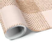 Beige kariertes Muster Geschenkpapier (Rolleneckpunkt)