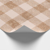Beige kariertes Muster Geschenkpapier (Ecke)