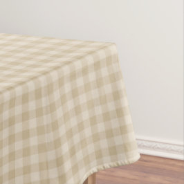 Beige Karo-Tischdecke Tischdecke
