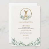 Beige Karte für das Osteressen (Vorne/Hinten)