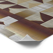 Beige Khaki Coffee Brown Ethnic Tribal Mosaik Poster (Ecke)