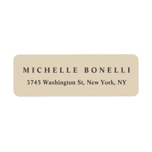 Beige Klassik Schlicht Beruflich (Vorne)