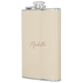 Beige Klassischer Beruflicher handgeschriebener Na Flachmann (Links)