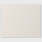 Beige Klassisches Gingham Geschenkpapier (Flach)