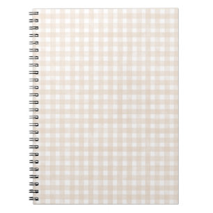 Beige Klassisches Gingham Notizblock