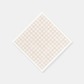 Beige Klassisches Gingham Serviette (Ecke)
