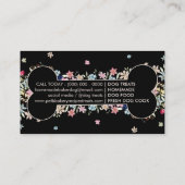 Beige Knochen Hunde Leckereien Visitenkarte (Rückseite)