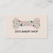 Beige Knochen Hunde Leckereien Visitenkarte (Vorderseite)