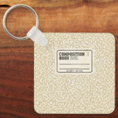 Beige Komposition Notebook-Schlüsselanhänger Schlüsselanhänger (Vorderseite)