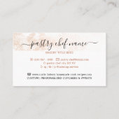 Beige Konditorei Backbäckerei Mix Creme Visitenkarte (Rückseite)