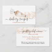 Beige Konditorei Backbäckerei Mix Creme Visitenkarte (Vorne/Hinten)