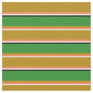 Beige, Koralle, dunkle Goldenstange, grün und schw Stoff