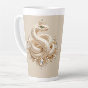 Beige Kristallschlangenkronenanhänger Kunst Milchtasse