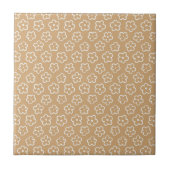 Beige kühne Y2K-Wildblume Vibrant Spring Decor Fliese (Vorderseite)